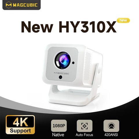Magcubic HY310X 4K Mini Projector – 1080P Native, 420 ANSI, Auto Focus & Wi‑Fi 6