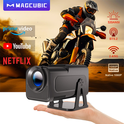 Magcubic HY320 NTV – Netflix‑Licensed 1080P Android 13 Mini Projector, 320 ANSI Lumens