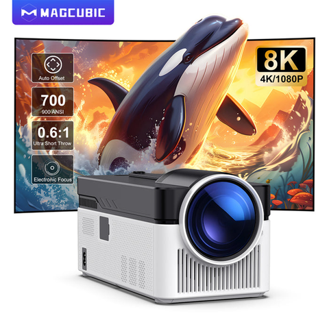 Magcubic HY450 Ultra Short Throw Projector – 900 ANSI, 1080P Native, 8K Input, Auto Focus & Wi‑Fi 6